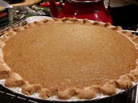 Baked, finished pie.